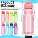 12 Pack Water Bottles for Kids School Bulk 18 oz Leakproof Reusable Sports Water Bottles Decorations End of The Year Gifts for Students from Teacher for Kids Graduation Classroom Prizes