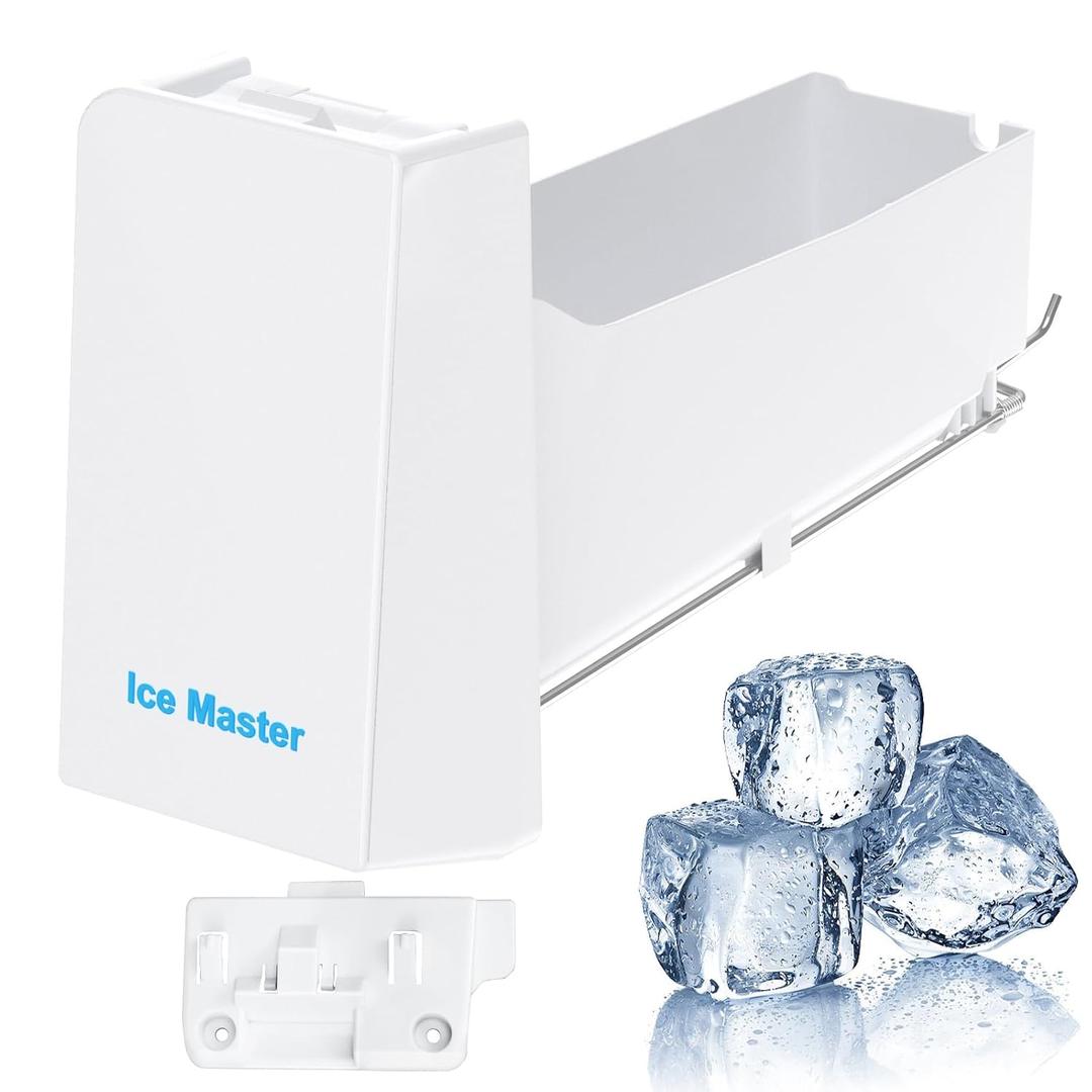 Upgraded DA97-14474C DA97-14474A Refrigerator Ice Bucket Bin Compatible with Samsung Ice Maker Replacement DA97-12604D Ice Container Assembly, RF28HMEDBSR RF28HFEDBSR RF263TEAESR Refrigerator Ice Tray