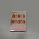 Glamnetic Press On Nails - Pumpkin Patch | Short Oval Fake Nails with a Velvet Finish, Salon Quality Halloween Nails | 15 Sizes - 30 Nail Kit with Glue