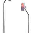 VIJIM Tablet Floor Stand Holder, Phone Stand for Recording, Adjustable Cell Phone & Tablet Holder for Floor, Compatible with iPad Pro Air Mini, Galaxy Tab, iPhone & 4.6-12.9 Inch Devices