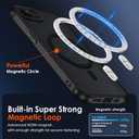 ivoler Magnetic Case for iPhone 16e 6.1" 2025 [Compatible with Magsafe] [Military Grade Protection] Magnetic Charger Case,Frosted Translucent Back Phone Cover- Matte Black