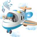 Kids Airplane Toy with Sound and Light, Mini Airliner for 18 Months to 5 Years Old Boys Gift