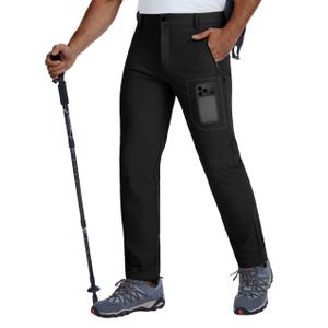 BLUE CHILL Mens Hiking Pants with 4 Zipper Pockets Stone 34W30L (Beige)