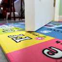 Interactive Kids Play Carpet 2.6x3.9 Feet, Slip-Resistant Area Rug with ABCs & Numbers, Thick Floor Mat for Children's Play Area, Soft Nursery Rug for Play Activities