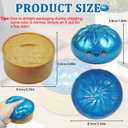 Dumpling Squishies, Glitter Dumpling, Glitter Dumplings Squishy with Box, Dumplings Sensory Squeeze Toy for Stress Relief Stretchy Desk Toys (Blue)