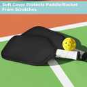 Pickleball Paddle Cover, Universal Case Size - 8.6 x 12.2 inches Racket Sleeve, Compatible with Most USAPA Standard and Elongated Pickball Paddles, One Size