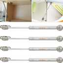 DerBlue 4-Pack 6inch 100N/25lb Gas Struts for Cabinets - Professional Cabinet Shocks and Gas Struts (Silver)