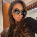 FEISEDY Retro Trendy Rectangle Sunglasses Women Men Vintage 90s Small Narrow Square Sunglasses B2322 (Black)