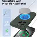 AOTESIER Magnetic for iPhone 15 Pro Case, Upgraded Full Camera Protection | Food Grade Silicone | MagSafe Compatible | Shockproof Protective Phone Case with Anti-Scratch Lining, Alpine Green