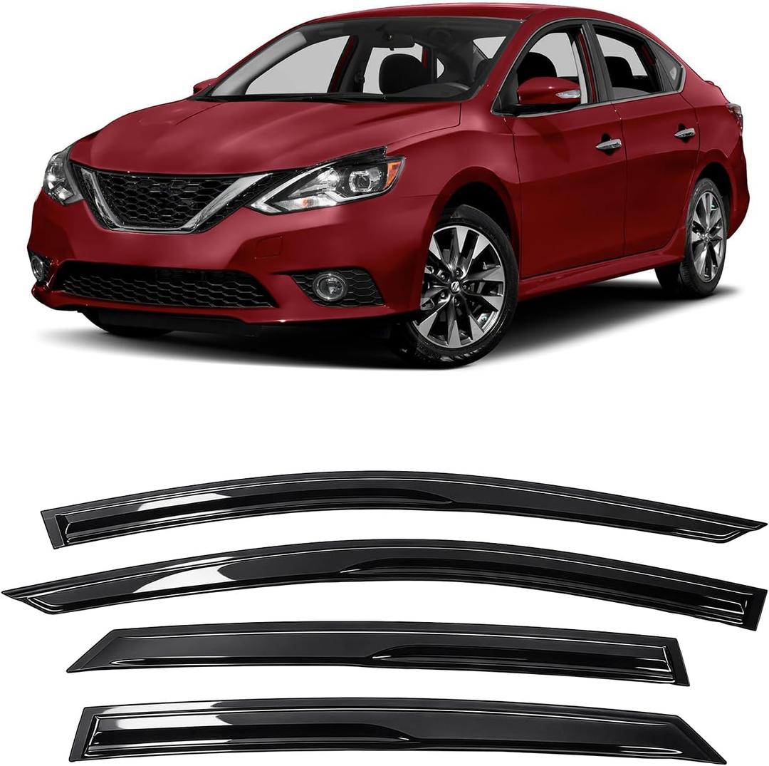 MIALUTY® Window Visors Rain Guards for Nissan Sentra 2013-2019, Out-Channel Vent Visors Heat Insulation Sun Shade Accessories for Cars