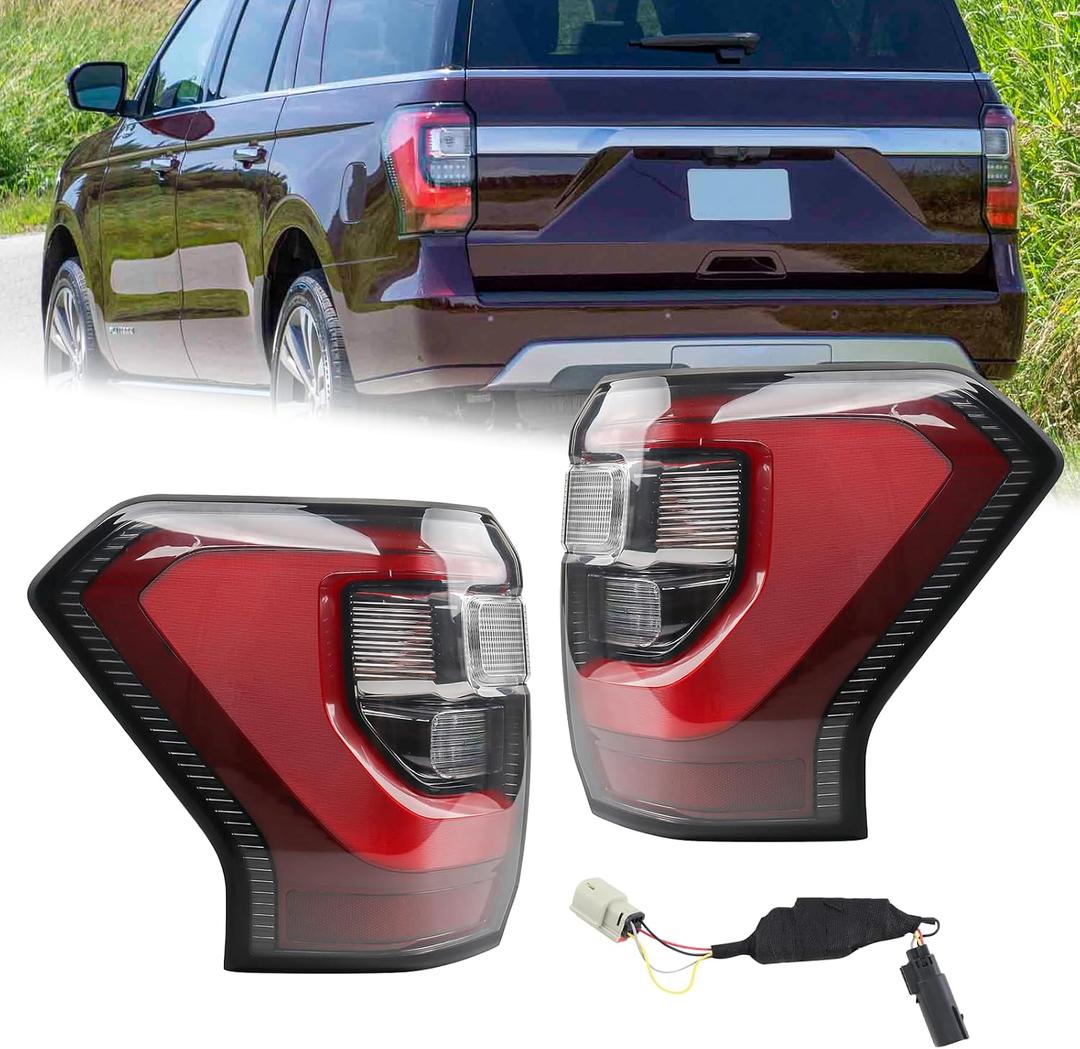 FULL LED Type Tail Light Lamp Assembly Compatible with 2018-2021 Ford Expedition XLT/Limited/Limited/King Ranch/Platinum Left Driver Side & Right Driver Side