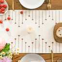 Artoid Mode Caramel Boho Table Runner for Farmhouse RusticSeasonal Holiday Macrame Burlap Kitchen Dining Table Decoration for Home Party Decor 12x72 Inch