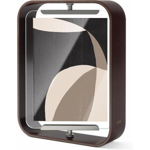 Umbra Bellwood 5x7 Desk Picture Frame with Bent Wood Trim and Two-Sided Rotating Display, Walnut