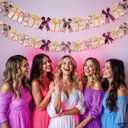 KatchOn, Pre-Strung Bow Ribbon Garland - Pack of 2, 10 Ft | Hanging Bow Banner for Bachelorette Party Decorations Modern Bridal Shower Decor | Valentines Day Decorations | Galentines Day Decorations