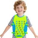 YOTAN Kids Swim Vest, Kid Swim Jacket and Buoyancy Swimming Aid, Modern Design Swimming Vest for Boys and Girls, Innovative Safety Comfort, Green (Large (77-110 lbs))