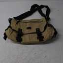 [Upgraded] Vintage Canvas Messenger Bag 13 15.6 17 inches Large Book Laptop Shoulder Bag Women Men New (Beige, 17 inches)