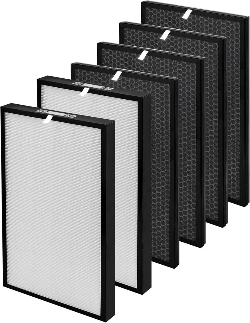 6 Pack 5000 Replacement Filters for Air Doctor 5000 Series Air Purifier, Includes 2 Efficiency + 4 VOC Units(Not Compatible with 5500 Series)