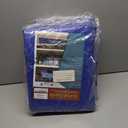 Large Waterproof Tarp - Heavy Duty 10 Mil Thick Poly Tarpaulin Ideal for Canopy Tents, Boats, RV or Pool Covers - Multipurpose Protective Tarps with Grommets for Indoor, Outdoor Use | 10' x 20' 2 Pack (Blue)