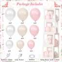 Pink and White Baby Shower Decorations for Girl, Baby Boxes with Letters/ Balloon Garland Arch/ Balloon Tools, Birthday Party Supplies Its a Girl Baby Shower Decorations