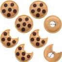 Suncalla 8 Pcs Chocolate Chip Felt Cookies Decor Brooches Chest Clip Cookies Costume Accessories for Halloween Party Supplies (1 Count (Pack of 8))