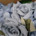 Flower Table Centerpieces - Set of 6 Floral Arrangement Artificial Wedding Hydrangeas Floral Arrangement with Rustic Metal Vase for Bridal Tea Party Event Decorations - Dusty Blue