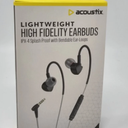 Acoustix High Fidelity Earbuds Lightweight Wired Headphones Mic IPX4 Splashproof