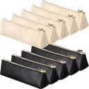 Kacctyen 10 Pcs PU Leather Pencil Case Cute Pencil Pouch Small Pen Bag Aesthetic Stationery Lovely Zipper Pouch Portable Cosmetic Bag Organizer for Pen Pencils