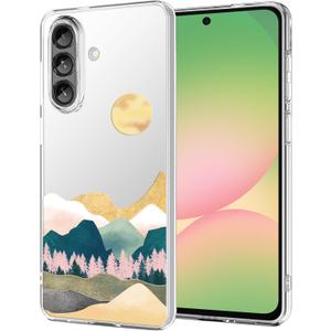 Unov Case Compatible with Galaxy A56 5G Serria Mountains Cute Embossed Pattern Design Slim Protective Soft TPU Bumper Back Cover