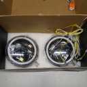 4pcs 5 3/4" 5.75 LED Headlights with High Low Beam Amber turn signal White DRL, 5 3/4 led headlight Halo Ring