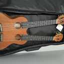 Kmise Double Neck Electric Tenor Ukulele, 4 & 8 String, Mahogany, Professional, Unique Professional Made Dual Neck Headstock with Gig Bag (Double Neck)
