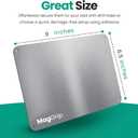 9 inches x 6.5 inches Stainless Steel Plate for Magnets, 3M Adhesive Back, Mounting Screws, Ideal for Magnetic Shelf, Spice Holders, Colorful Magnets as a Gift. Mount Anywhere! (Silver, 1 Pack)