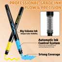 2 x WINSONS 24 Colors Direct Liquid Ink Markers Set  Permanent Acrylic Markers for Multi-Surface Use, Non-Toxic, Ideal for Art, Crafts & DIY Projects (24 Colors)