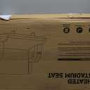 HOPERAN Dual-Sided Heated Stadium Seats for Bleachers with Back Support, 3 Levels Heating Bleacher Seats with Backs and Cushion Wide, 5 Pockets Portable Stadium Chair for Outdoor Sports (Orange)