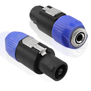 MEIRIYFA Speakon to 1/4 6.35mm Adapter Connector NL4FX 4-Pole SpeakON Male to 1/4 Inch TS Female Mono Plug Twist Lock Cable Adapter for NL4FC, NL4FX, NLT4X, NL2FC2 PCS