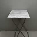 Garden 4 you Tv Trays, Folding Tray Table, Dinner Tray Table with No Assembly Required & Sturdy, Foldable Snack Eating Trays Table for Living Room, 15 x 18.9 x 26 in(White Marble,1PC)