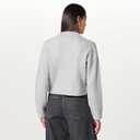 The Drop Women's Marcy Ribbed Polo Top (Medium, Light Heather Grey)