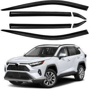 ZZEQYG Window Visors Rain Guard Shield for Toyota RAV4 LE XLE Premium Limited 2019-2025 Accessories Window Rain Guard Visors Vent Visors Window Deflector Out-Channel Vent Shades