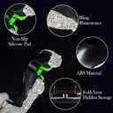 2-Pack Car Hooks  Sparkling Crystal Seat Back Organizers, Strong & Durable Backseat Hangers for Car, SUV & Truck Storage