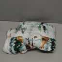 Horaldaily Christmas Flannel Blanket Throw, Christmas Trees Reindeer Snow Soft Fuzzy Plush Cozy Fleece Blankets for Couch Sofa Bed Lounging, Ideal Gifts for Kids Adults Wife Self, 50x60 (Green)