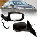 Right Passenger side Mirror Fits 2013-2017 Honda Accord with Power Glass Heated turn signals and Camera Match Black Replace 76200T2GA42ZC (12Pins)