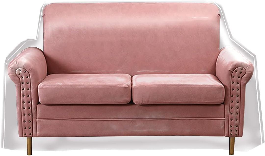 Swanna Waterproof Clear Plastic Thicker 36RH x 18" FH x 84W x 40" D, Loveseat Sofa/Couch Cover - Vinyl Shield Sofa Slipover Furniture Protection for Moving (Loveseat -1 Pack)