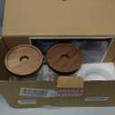 KOSKIMER Coffee and Sugar Container Set, Glass Coffee Jars with Wooden Lids and Scoops, Decorative Sugar Tea Creamer Canisters for Kitchen Countertop (25oz)