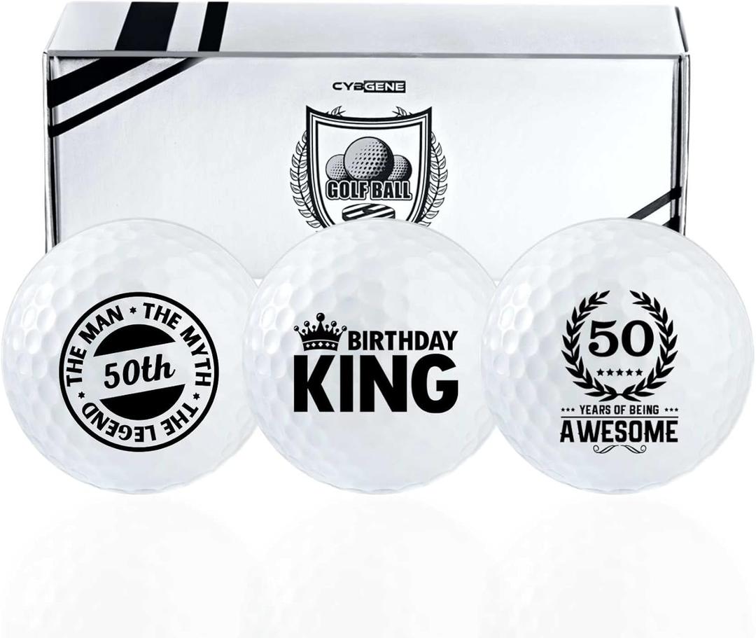 50th Birthday Gifts for Men Golfer, Balls Set for Him, Husband, Perfect for Dad, Grandpa, Golf Lovers for Father's Day Birthday Christmas