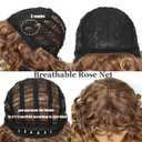 GKtineke-Curly-Wig Big-Curly-Wigs-for-White-Black-Women 20 Inch- Long-Curly-Wig-with-Bangs Synthetic-Hair-Replacement-Wigs-for- Cosplay and Daily (Ombre Blonde)