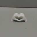 Heart Hands Sculpture, White Small Hands Love Ornaments for Shelf Decor Home Desktop Ornament, Love Finger Statue Modern Unique Decor Dresser Decor for Wedding Christmas Birthday Valentine's Day