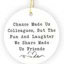 FUGWN Coworker Ornament, Coworker Friend Gifts for Women Hanging Ornaments for Christmas Tree Party Holiday Decorations, Work Bestie Friends Gifts Decorative Ornaments Keepsake