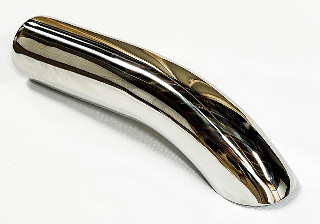 Exhaust Tip 2.50 Inch Dia 9.00 In Long 2.25 Inlet Turn Down Chrome Wesdon Exhaust Tip