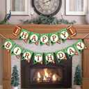 Football Party Decorations Happy Birthday Banner Party Supplies String Flags Football Bowl Game Sport Themed Bunting Sign Party Decor Favors