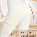 HONENNA Women's Control Top High Elastic Soft Opaque Pantyhose Tights (Ivory)