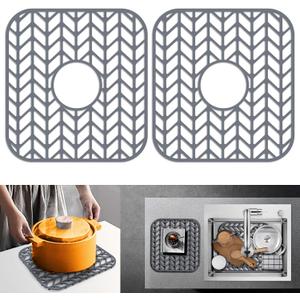 Sink Protectors for Kitchen Sink 12" 13" 16" 18" 19" 24" 26" 28" 29" 30" Silicone Sink mat| Silicone Kitchen Sink Mat for Bottom of Farmhouse(12"x11"x2 Center)